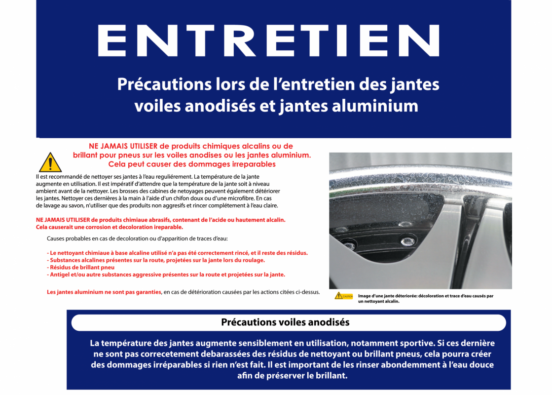 Entretien jantes work wheels